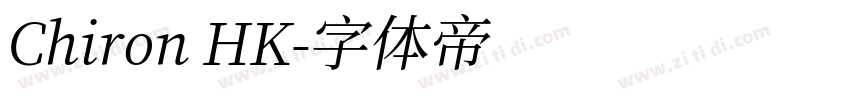 Chiron HK字体转换